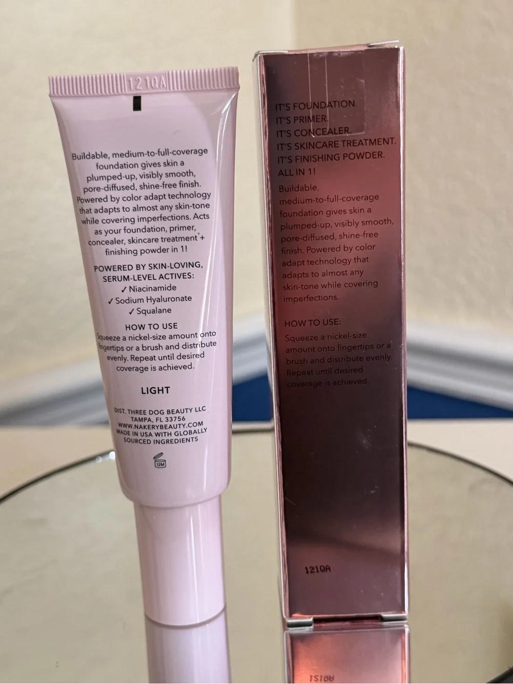 Nakery Plumping Velvet Serum-Infused Foundation Light NIB 1.01FL.OZ.